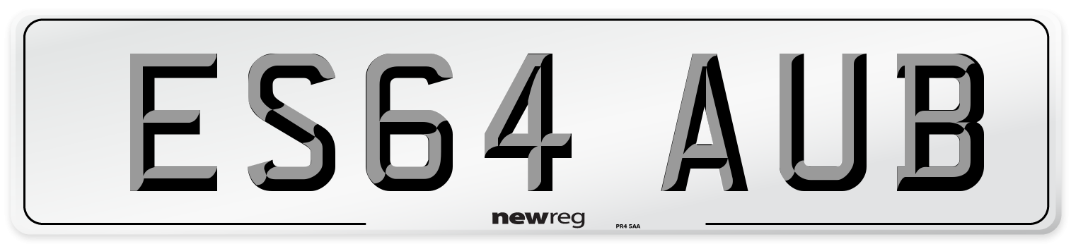 ES64 AUB Number Plate from New Reg